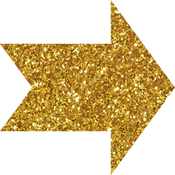 Gold Glitter Arrow